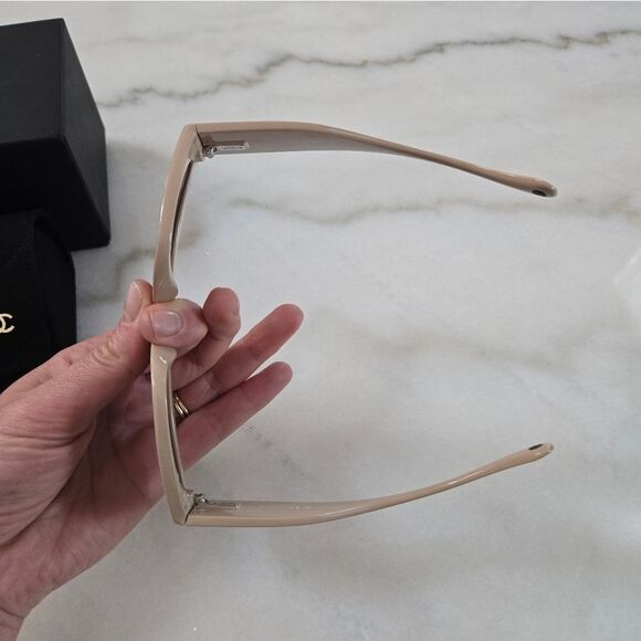 CHANEL CAT EYE SUNGLASSES Black & Beige C534/M3, A71614 X02281 S3443 main image 7